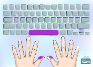 thumbs for typing space bar